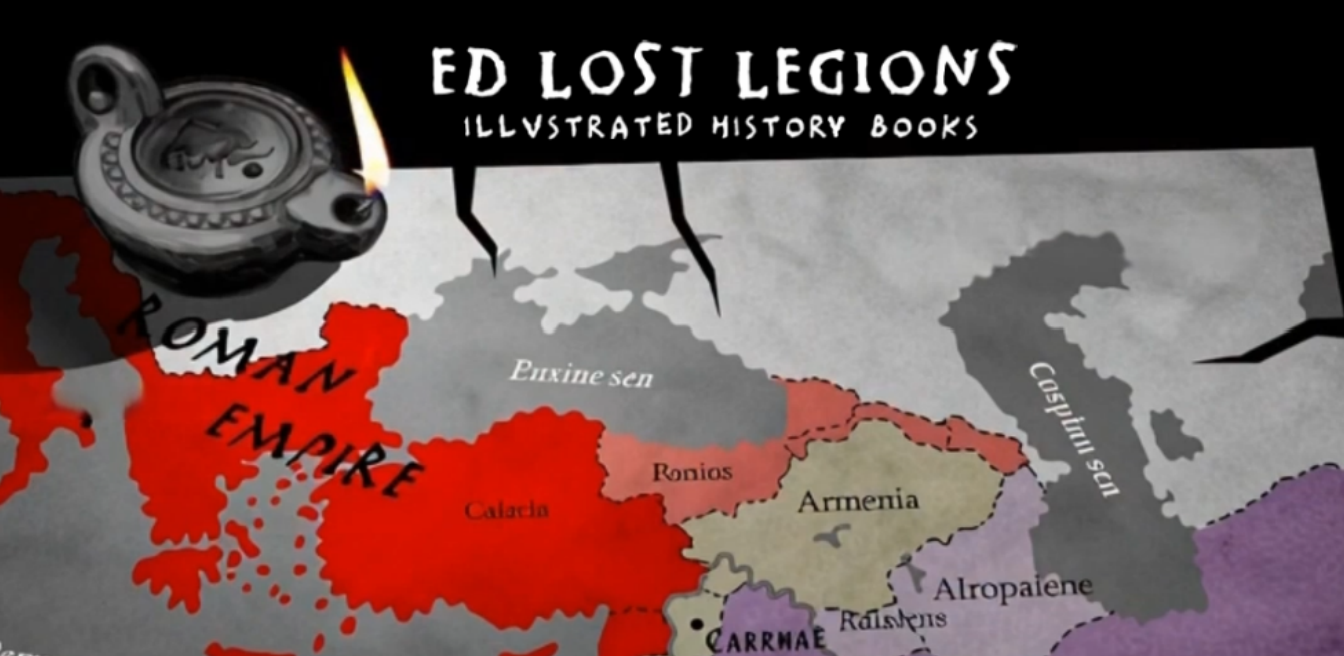 Ancient campaign map lit by a Roman-style oil lamp